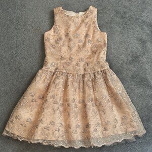 Jessica McClintock Sparkling Peach Formal Dress